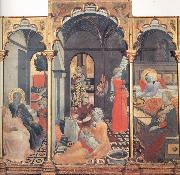 Fra Filippo Lippi The Osservanza Master The Birth of the Virgin,with other Scenes of her Life oil